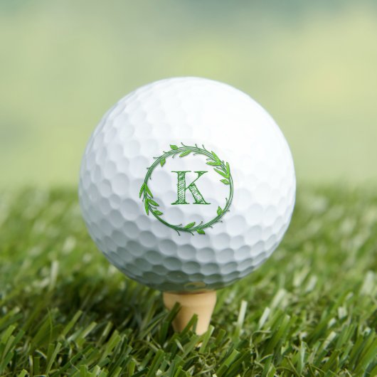 Balles De Golf Boules de golf Monogram vert - Initiales personnal (T-shirt Insitu)