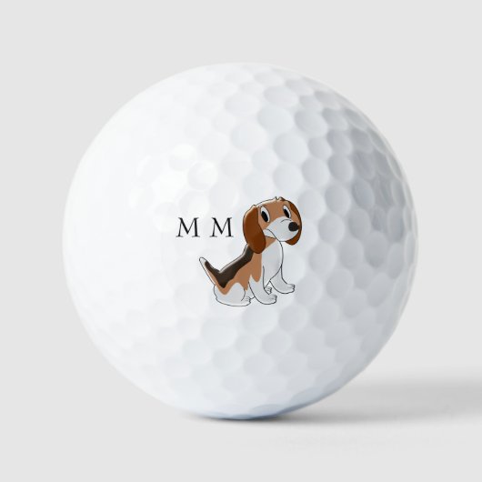 Balles De Golf Boules de golf Monogramme Beagle conception chien (Recto)