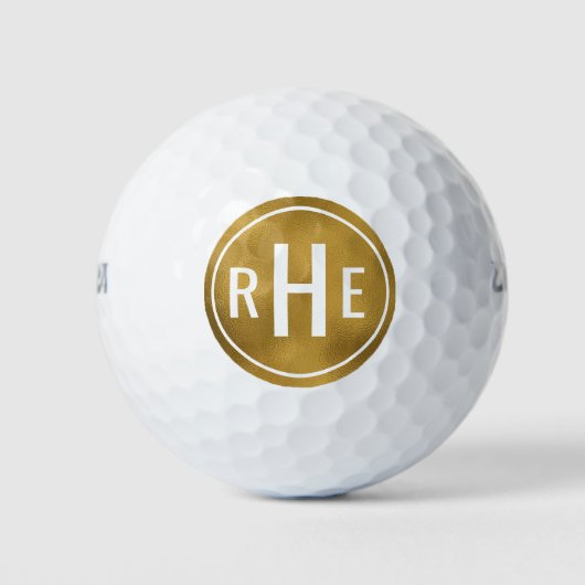 Balles De Golf Boules de golf Monogramme Gold (Devant)