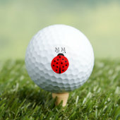 Balles De Golf Boules de golf Monogramme Ladybug Design (T-shirt Insitu)