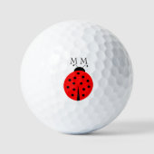 Balles De Golf Boules de golf Monogramme Ladybug Design (Recto)