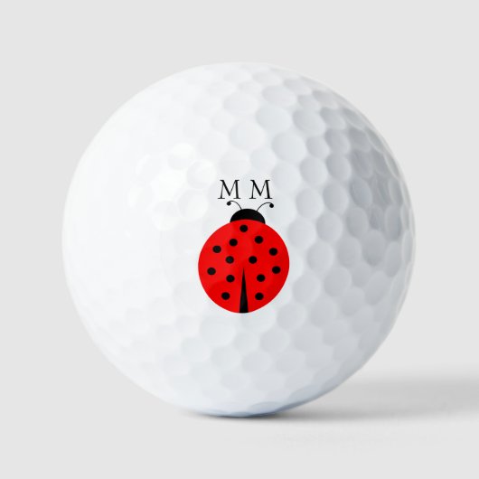 Balles De Golf Boules de golf Monogramme Ladybug Design (Recto)