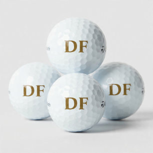 Balles De Golf Boules de golf Monogramme Or