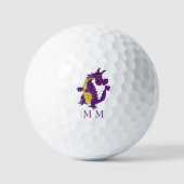 Balles De Golf Boules de golf Monogramme Purple Dragon Design (Recto)