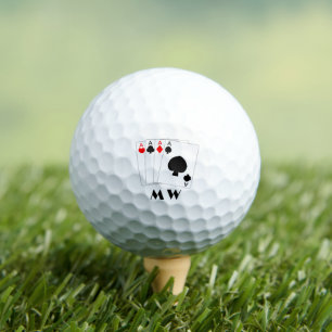 Balles De Golf Boules de golf Monogramme Quatre As Design