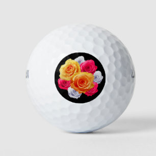 Balles De Golf Boules de golf Motif Rose en fleurs