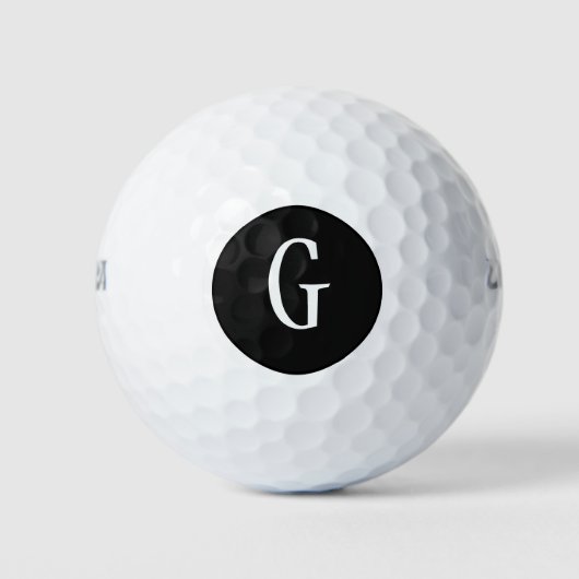 Balles De Golf Boules de golf noir Monogramme (Devant)