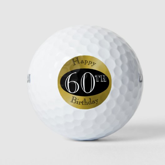 Balles De Golf Boules De Golf Personnalisées Pour 60e Anniversair (Devant)
