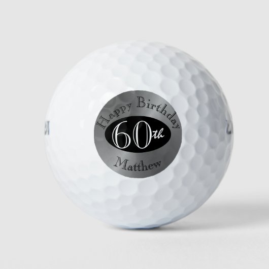 Balles De Golf Boules De Golf Personnalisées Pour 60e Anniversair (Devant)
