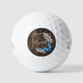 Balles De Golf Boules de golf Rustic Blue Butterfly (Recto)