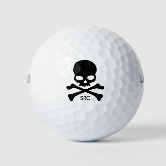 Balles De Golf Boules de golf Skull and Crossbones personnalisées (Devant)