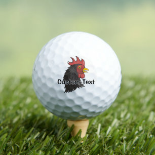 Balles De Golf Boules de golf Tête de Coq Noir