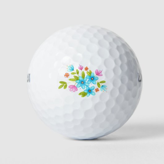 Balles De Golf Bouquet d'aquarelle multicolore (Devant)