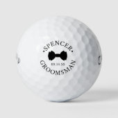 Balles De Golf Bow Tie Groomsman (Devant)