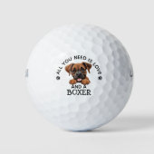 Balles De Golf Boxer-Loving Golfer (Devant)