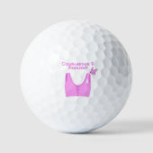 Balles De Golf Bra de cancer du sein courageux et résilient (Recto)