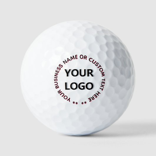 Balles De Golf Branded Business Logo Stamps Golf Balls Template (Recto)