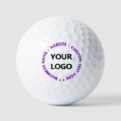Balles De Golf Branded Logo and Text Stamps Golf Balls Template (Recto)