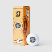Balles De Golf Bridgestone e6 Noir avec Fleur blanche (Emballage)