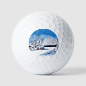 Balles de Golf Brillantes d'Hiver enneigé (Recto)