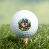 Balles De Golf Brindle Pomeranian Shamrock (T-shirt Insitu)