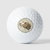 Balles De Golf Brittany Peinture - Cute Original Chien Art (Recto)