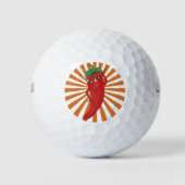 Balles De Golf Broderie Red Hot Pepper Diva Faux (Devant)