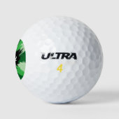 Balles De Golf Brosse nuances de nom vert avec monogramme (Logo)