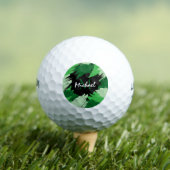 Balles De Golf Brosse nuances de nom vert avec monogramme (T-shirt Insitu)
