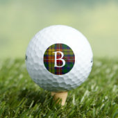 Balles De Golf Buchanan Plaid Custom Monogram Golf Balls (T-shirt Insitu)