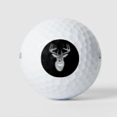 Balles De Golf Buck on Black White Tail Deer (Devant)