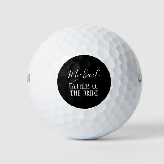 Balles De Golf BUDGET Bestman Groomsmen Cadeaux Noir Blanc (Devant)