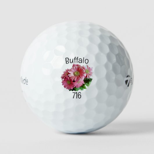 Balles De Golf Buffalo 716 Gerber Daisy Glolf Balls (Recto)