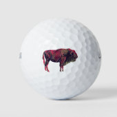 Balles De Golf Buffalo Portrait Design pour bison ou animal sauva (Devant)