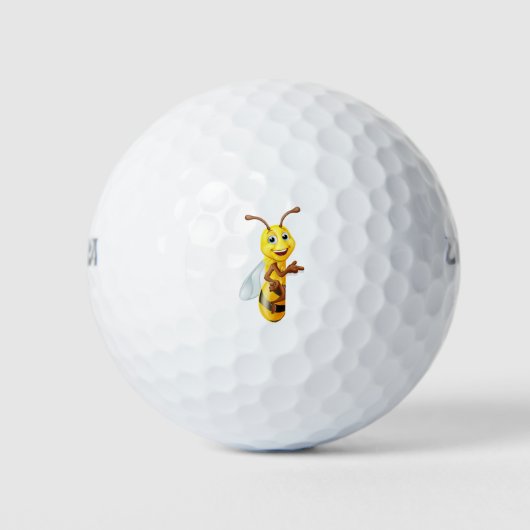 Balles De Golf Bumble Honey Bee Bumblebee Cartoon Symbole de cara (Devant)