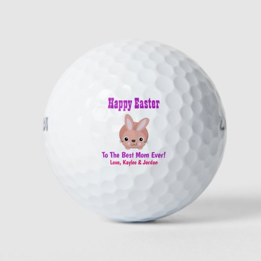 Balles De Golf Bunny de Pâques Meilleure maman Jamais mignonne ro (Devant)
