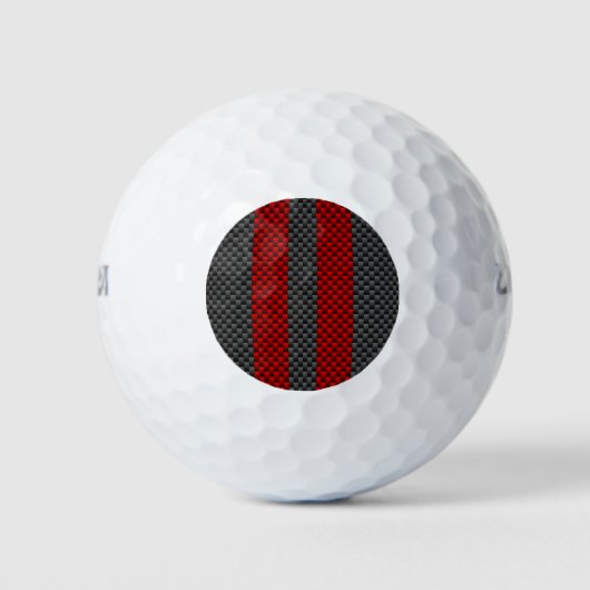 Balles De Golf Burgundy Red Carbon Style Racing (Devant)