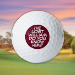 Balles De Golf Burgundy Rouge Funny Comic Livre Perdu<br><div class="desc">Ne mélangez plus jamais vos couilles ! Personnalisez le nom pour créer des balles de golf uniques conçues pour mettre un fouet,  bang,  zap dans le jeu de n'importe qui. Conçu par Thisisnotme©</div>