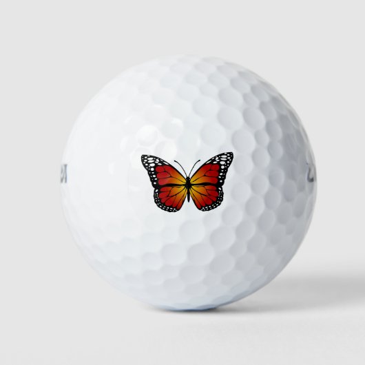 Balles De Golf Butterfly Monarch Abstract Artistic Line Art (Devant)