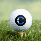 Balles De Golf C Monogramme superposé sur le drapeau écossais wu  (T-shirt Insitu)