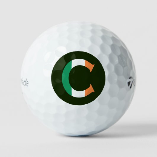 Balles De Golf C Monogramme superposé sur le drapeau irlandais tm (Recto)