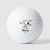 Balles De Golf cacahuètes | Coeurs de snoopy (Recto)