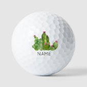 Balles De Golf Cactus Flower Art NAME Desert Southwest Fun (Recto)