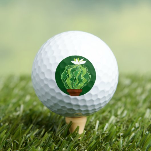 Balles De Golf Cactus vert : motif abstrait naturel. (T-shirt Insitu)