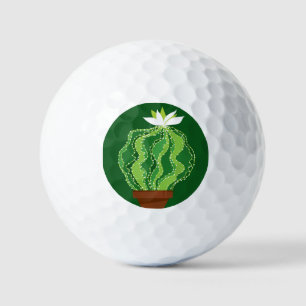Balles De Golf Cactus vert : motif abstrait naturel.
