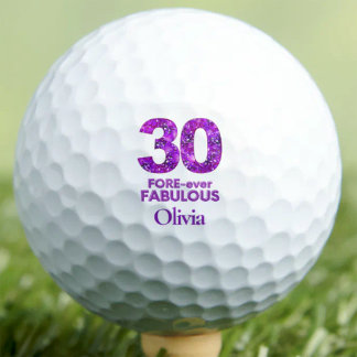 Balles De Golf Cadeau 30e Anniversaire Fille Violet 30 Fabuleux