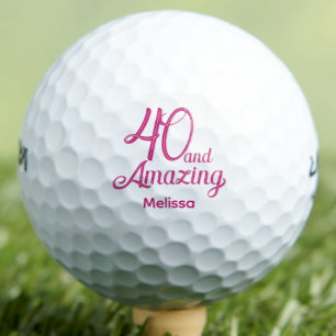 Balles De Golf Cadeau 40 ans pour maman écriture rose