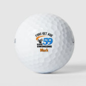 Balles De Golf Cadeau 59e anniversaire classique bleu souvenir (Devant)