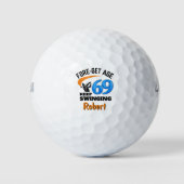 Balles De Golf Cadeau 69e anniversaire Cadeau-souvenir bleu pour (Devant)