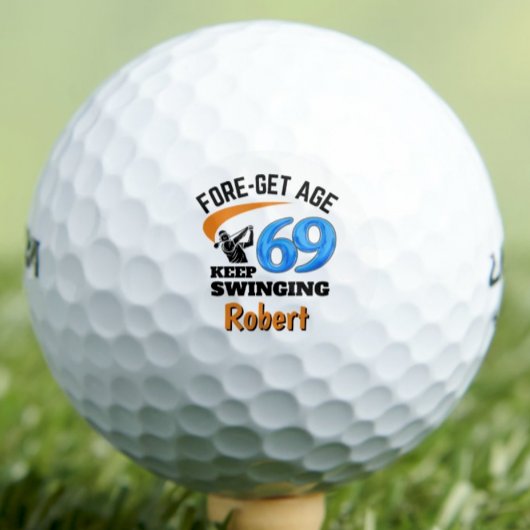 Balles De Golf Cadeau 69e anniversaire Cadeau-souvenir bleu pour